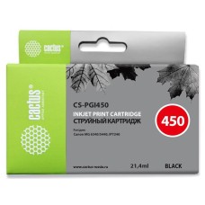 Чернильный картридж Cactus CS-PGI450 (черный пигментный; 25стр; 21,4мл; MG6340, 5440, IP7240) [CS-PGI450]