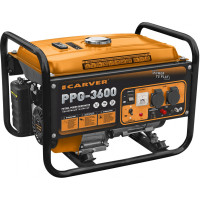 Электрогенератор Carver PPG-3600 (бензиновый, однофазный, пуск ручной, 2,8/2,5кВт, непр.работа 12ч) [01.020.00003]