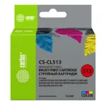 Чернильный картридж Cactus CS-CL513 (многоцветный; 15стр; 12мл; Pixma MP240, MP250)