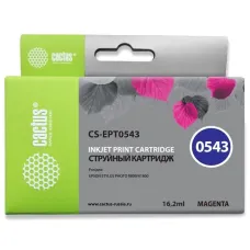 Чернильный картридж Cactus CS-EPT0543 (пурпурный; 16,2стр; Stylus Photo R800, R1800) [CS-EPT0543]
