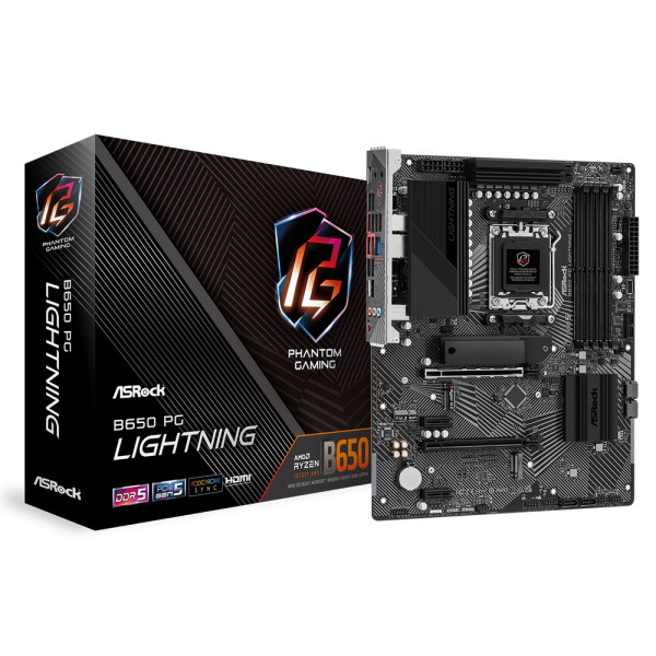 Материнская плата ASRock B650 PG LIGHTNING (AM5, AMD B650, xDDR5 DIMM, ATX, RAID SATA: 0,1,10)