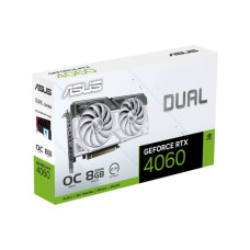 Видеокарта GeForce RTX 4060 2505МГц 8Гб ASUS DUAL OC (PCI 4.0, GDDR6, 128бит, 1xHDMI, 3xDP) [DUAL-RTX4060-O8G-WHITE]