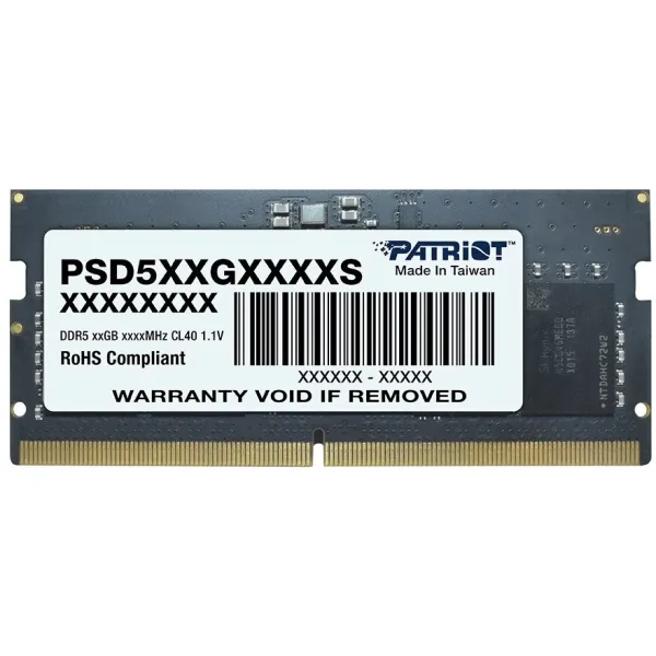 Память SO-DIMM DDR5 8Гб 5600МГц Patriot (44800Мб/с, CL46, 262-pin, 1.1 В)