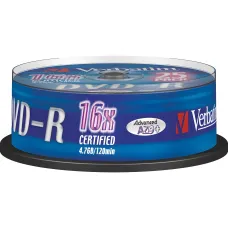 Диск DVD-R Verbatim (4.7Гб, 16x, cake box, 25)