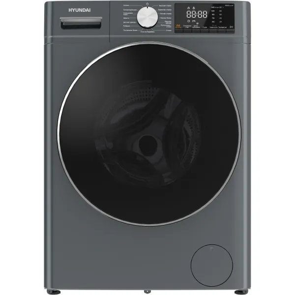 Стиральная машина Hyundai WFD8401(60x85x43см, фронтальная, макс:8кг, с сушкой, 1400об/мин, темно-серый)
