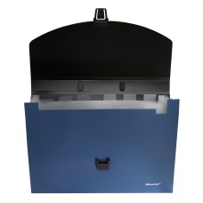 Портфель Silwerhof 322716-02 (6 отделений, A4, пластик, синий металлик) [322716-02]
