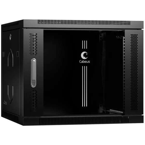 Шкаф коммутационный настенный Cabeus SH-05F-9U60/35-BK (9U, 600x501x350мм, IP20, 60кг)