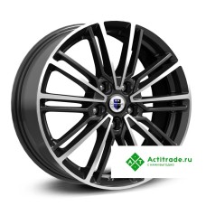 КиК Эрфурт R17/7J PCD 4x100 ET 41 ЦО 60,1 черный с полированной лицевой поверхностью