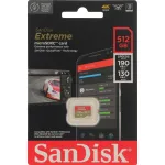 Карта памяти microSDXC 512Гб SanDisk (Class 10, 190Мб/с, UHS-I U3, адаптер на SD)