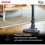 Вертикальный пылесос Tefal TY6838WO (сухая, контейнер, мощность всасывания: 100Вт, пылесборник: 0.55л)