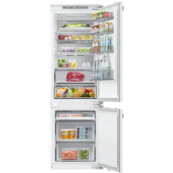 Холодильник полновстраиваемый Samsung BRB80F26ADF0EO (No Frost, 2-камерный, объем 264:190/74л, инверторный компрессор, 54x177.5x55см)