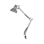 Настольная лампа Camelion KD-312 C03(лампа накаливания, от сети, 40Вт, на струбцине, серебристый)