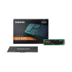 Жесткий диск SSD 500Гб Samsung 860 EVO Series (M.2, 550/520 Мб/с, 88000 IOPS, SATA-III, 1024Мб, для ноутбука и настольного компьютера)