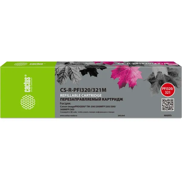 Cactus CS-R-PFI320/321M (пурпурный; 260стр; imagePROGRAF TM-200, 200MFP, 205, 300, 300MFP, 305)