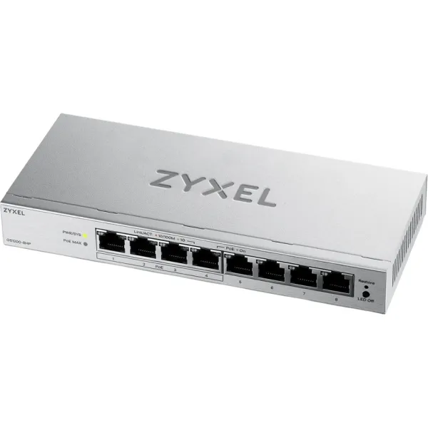 Коммутатор ZyXEL GS1200-8HPv3