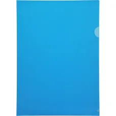 Папка-уголок Бюрократ -E310/1BLU (A4, пластик, толщина пластика 0,18мм, синий)