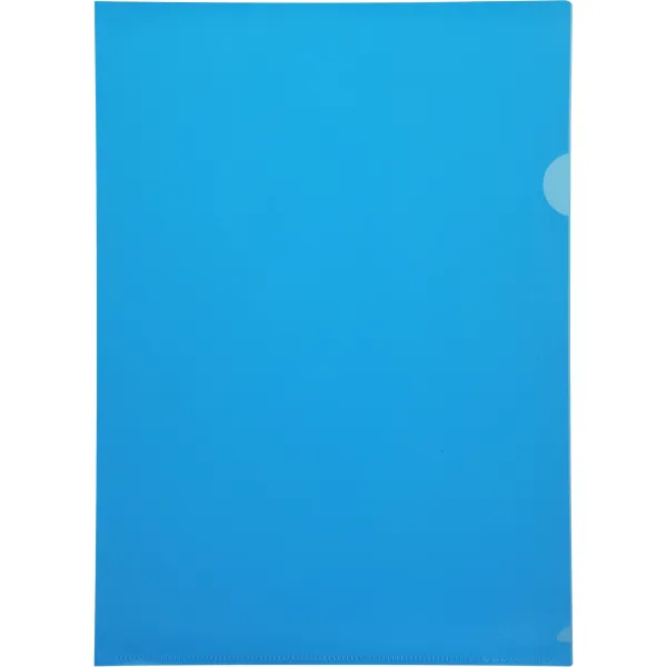 Папка-уголок Бюрократ -E310/1BLU (A4, пластик, толщина пластика 0,18мм, синий)