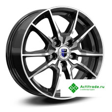 КиК Адамар R16/6.5J PCD 5x114,3 ET 45 ЦО 67,1 черный с полированной лицевой поверхностью