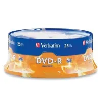 Диск DVD-R Verbatim (4.7Гб, 16x, wagon wheel, 25) [43730]