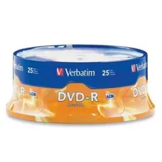Диск DVD-R Verbatim (4.7Гб, 16x, wagon wheel, 25)
