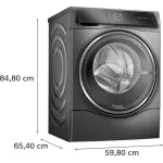 Стиральная машина Bosch WNC254ARSN(59.8x84.8x62.2см, фронтальная, макс:10,5кг, с сушкой, 1400об/мин, защита от протечек, серый)