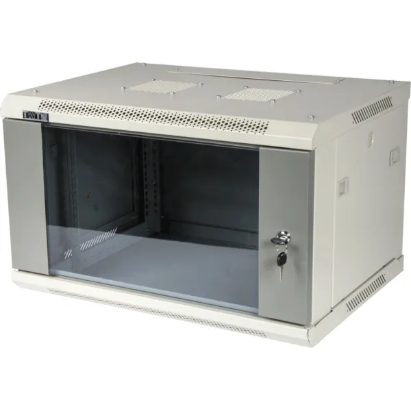 Шкаф коммутационный настенный Lanmaster TWT-CBWPG-18U-6x6-GY (18U, 600x902x600мм, 60кг)