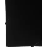 Папка на резинке Бюрократ ДеЛюкс DL510BLCK (A4, пластик, толщина пластика 0,7мм, ширина корешка 30мм, черный)