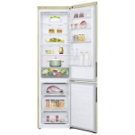 Холодильник LG GA-B509CESL (No Frost, A+, 2-камерный, объем 419:292/127л, инверторный компрессор, 59.5x203x68.2см, бежевый)