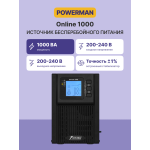 ИБП Powerman Online 1000 ВА (с двойным преобразованием (On-Line), 1000ВА, 900Вт, 2xCEE 7 (евророзетка))