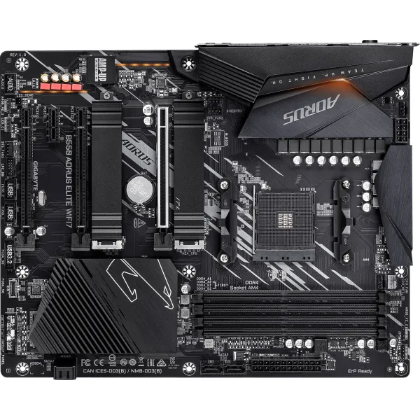 Материнская плата Gigabyte B550 AORUS ELITE WIFI7 (AM4, 4x, ATX, RAID SATA: 0,1,10)