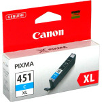 Картридж Canon CLI-451XLC (голубой; 695стр; 11мл; Pixma iP7240, MG6340, MG5440)