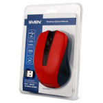 Мышь Sven RX-350W Red (1400dpi)