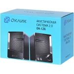 Компьютерная акустика Oklick OK-126 (2.0, 6Вт, пластик)