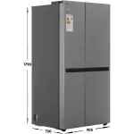 Холодильник LG GC-B257KMHW (No Frost, A+, 2-камерный, Side by Side, объем 703:432/271л, инверторный компрессор, серебристый)