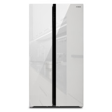 Холодильник Hyundai CS6503FV (No Frost, A++, 2-камерный, Side by Side, инверторный компрессор, 91.1x178x74.6см, белое стекло) [CS6503FV БЕЛОЕ СТЕКЛО]