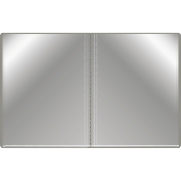 Папка Бюрократ -BPV80GREY (A4, пластик, толщина пластика 0,8мм, карман торцевой с бумажной вставкой, серый)