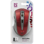 Мышь DEFENDER Accura MM-965 Red USB (радиоканал, 1600dpi)