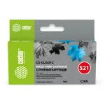 Чернильный картридж Cactus CS-CLI521C (голубой; 9стр; MP540, MP550, MP620, MP630, MP640, MP660)