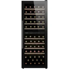 Винный шкаф Weissgauff WWC-77 DB DualZone (G, 1-камерный, объем 240:240л, черный)