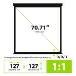 Экран Cactus Wallscreen CS-PSW-127X127-BK (настенно-потолочный, 71