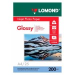 Фотобумага Lomond 0102046 (A4, 200г/м2, для струйной печати, односторонняя, глянцевая, 25л)