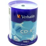 Диск CD-R Verbatim (0.68359375Гб, 52x, cake box, 100)