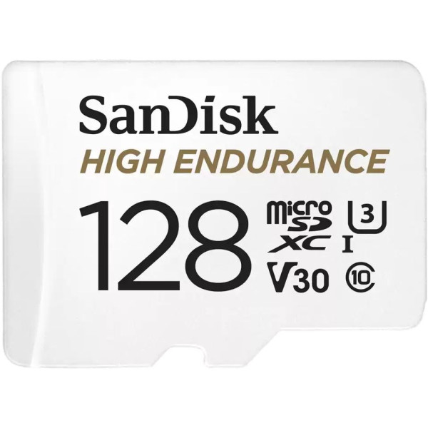 Карта памяти microSDXC 128Гб SanDisk (Class 10, 100Мб/с, UHS-I U3, адаптер на SD)