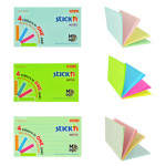 Блок самоклеящийся Hopax 21573 (бумага, 76x127мм, 100листов, 70г/м2, 4цветов)