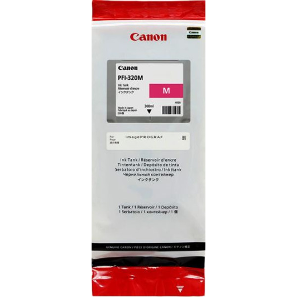 Чернильный картридж Canon PFI-320M (пурпурный; 300стр; 300мл; imagePROGRAF TM-200, 205, 300, 350, 355)