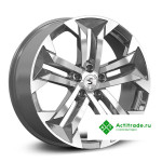 Premium Series КР015 Haval F7_F7x R19/7.5J PCD 5x114,3 ET 40 ЦО 64,1 темно - серый глянцевый с полированной лицевой поверхностью