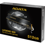 Жесткий диск SSD 512Гб ADATA LEGEND 900 (M.2 2280, 6200/2300 Мб/с, PCI-E GEN4 X4)