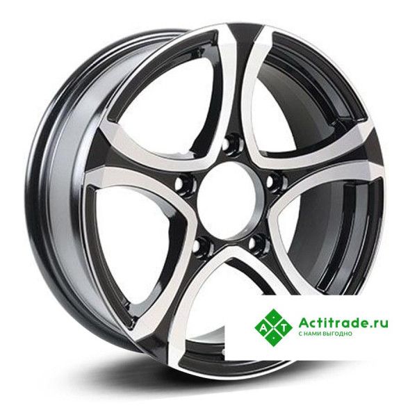 Venti 1610 R16/6.5J PCD 5x139,7 ET 40 ЦО 98,1 черный с полированной лицевой поверхностью