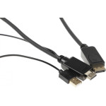 Кабель аудио-видео Buro (HDMI (m), DisplayPort (m), 3м)