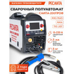 Сварочный аппарат РЕСАНТА САИПА-220 СИНЕРГИЯ (230-230В, FCAW, MIG/MAG, TIG, ММА DC, 15-220A, 9,2кВт)